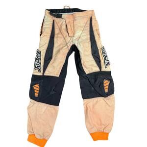 Fox ATV Motocross Riding Youth Orange Pants Sz 28 12-14 Adjustable Waist Lined